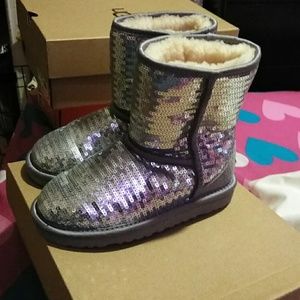 Girls Sequins Ugg Boots